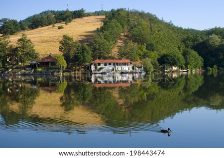 Ovcar Lake quiet landscape, Serbia