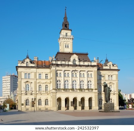neo-classical architecture of City Hall in Novi Sad, Serbia