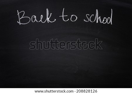 back to school test on chanlkboard, school theme