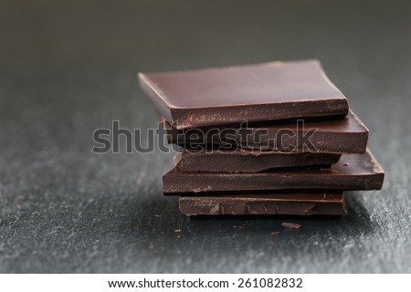 stack of chocolate thin pieces
