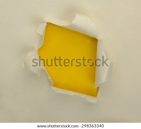 Rough faded torn paper with yellow backgrounds