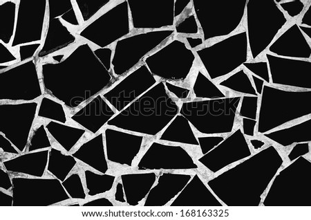 Black and white mosaic surface background