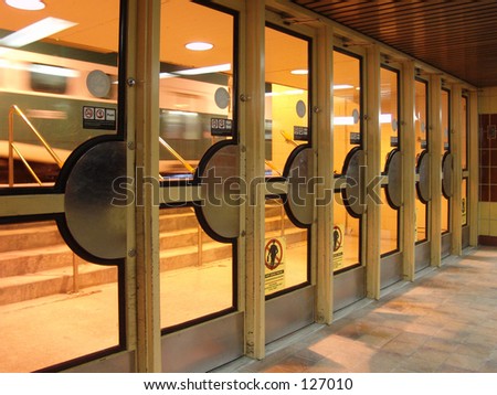 Entrance doors at a Train Terminal