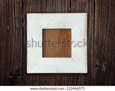 wooden frame on wooden texture
