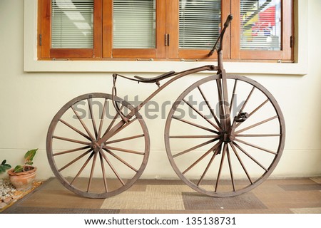 Vintage wooden bicycle
