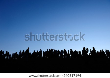 Celebrate travel Crowd Silhouettes