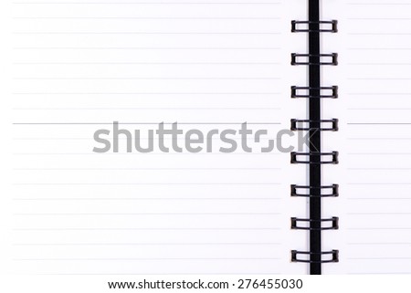 blank realistic spiral notebook.