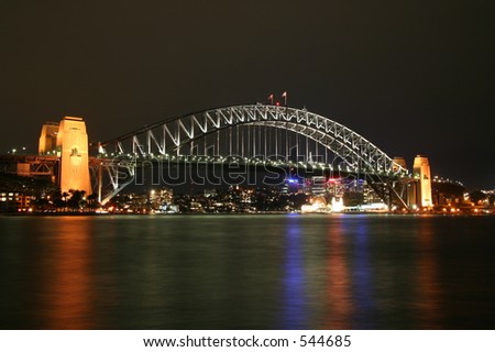 Sydney harbour bridge taken from the opera house