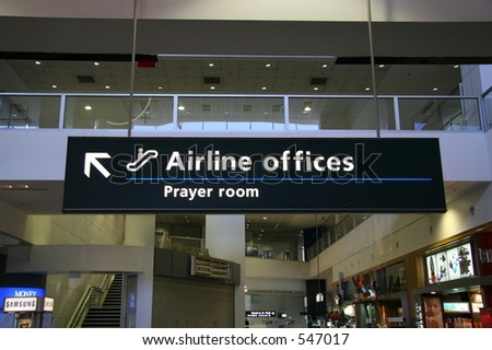 sight at Sydney airport. Thought it was funny that the Airline offices and prayer rooms are at the same place. so how scared are you to fly? =)