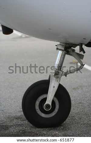 light airplane nose wheel