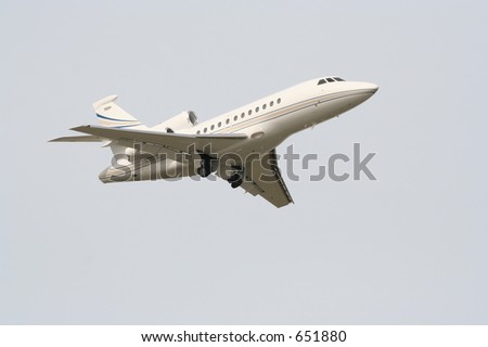 Falcon 50 taking off