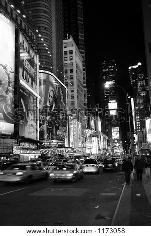 time square new york at night. stock photo : Time Square, New York by night