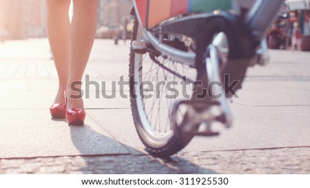 walking bicycle with legs