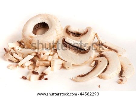 Close up of good looking sliced mushrooms, great for backgrounds or markets