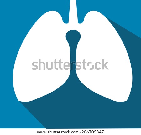 Human lung icon. Medical background. Health care