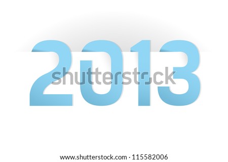 Happy New Year 2013 illustration on white Happy New Year 2013 illustration on white