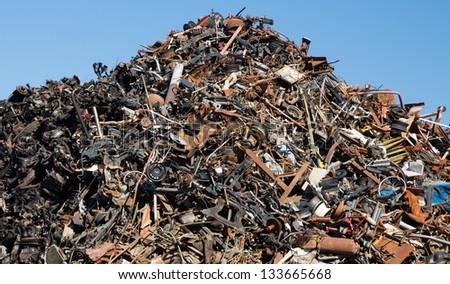 Scrap metal ready to be recycled.