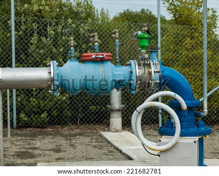Valve  control system on a main water pipe.