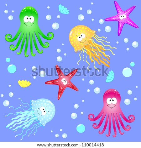 Octopus And Jellyfish