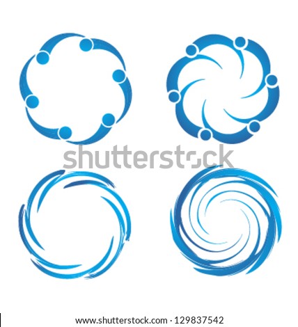 Swirl Swooshes Stock Vector Illustration 129837542 : Shutterstock