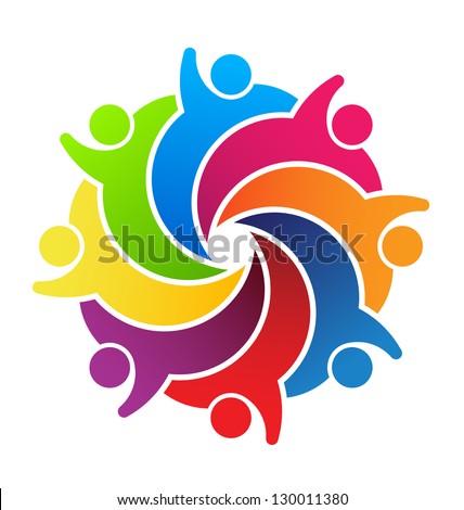 Vector Logo Social Friends Group of People Vector Logo Social Friends Group of People