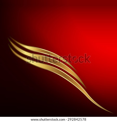 Gold waves card