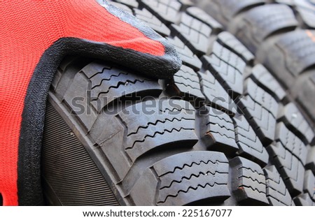 Profile structure of winter car tire, winter driving safety concept