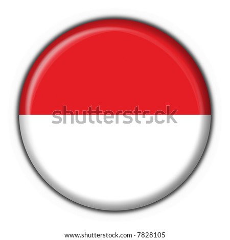 indonesian flag button. stock photo : indonesia button
