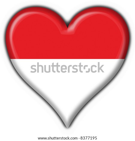 indonesian flag button. stock photo : indonesia button