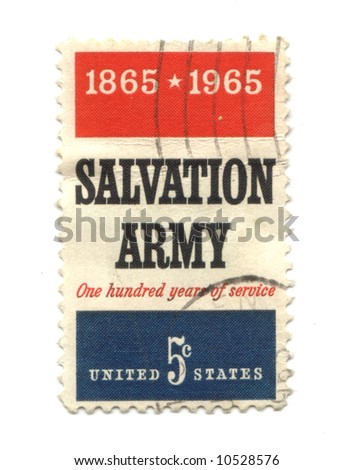 Old postage stamp from USA five cents