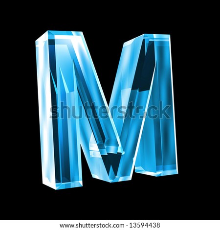 letter m logo. stock photo : letter M in blue