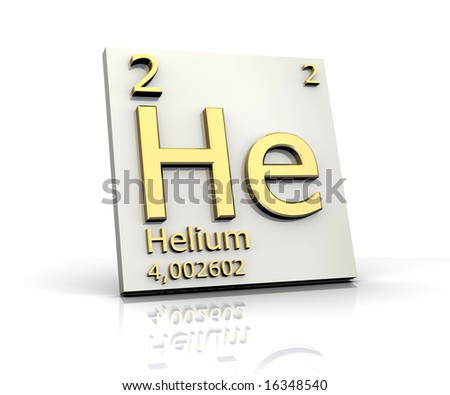 stock photo : Helium form Periodic Table of Elements