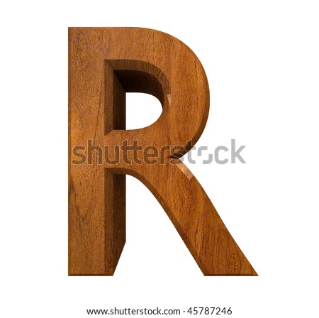 letter r diamond. stock photo : 3d letter R in