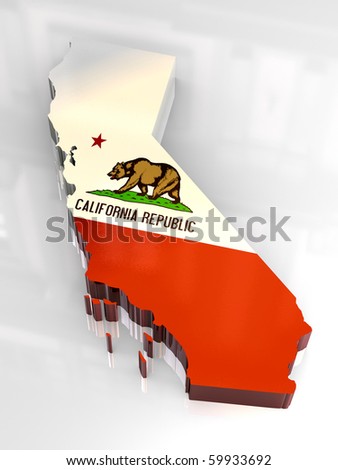 California+flag+map