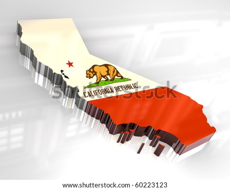 California+flag+map