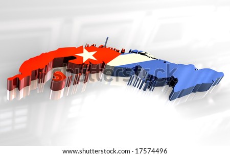 3d flag map of cuba stock photo 17574496 shutterstock