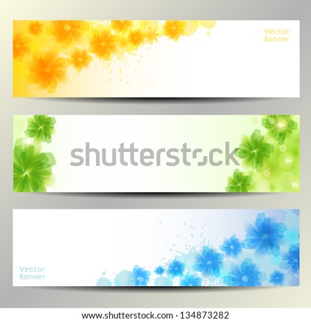 Abstract Flower Vector Background / Brochure Template / Banner. eps 10