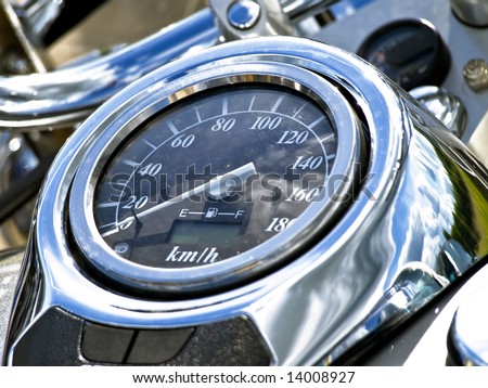 close up photo of the bike speed counter