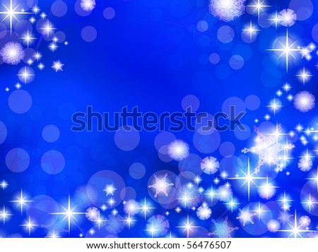 Winter Backgrounds on Winter Holiday Blue Background With Snowflakes And Stars Stock Vector