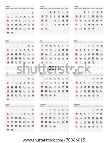 2011 calendar template. 2011 calendar template