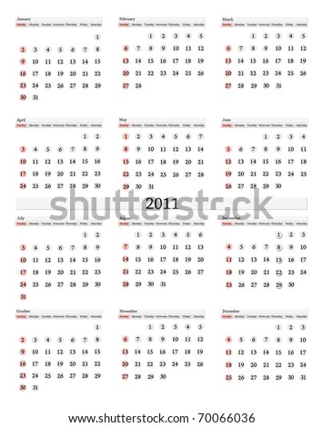 2011 calendar template. 2011 Calendar Template