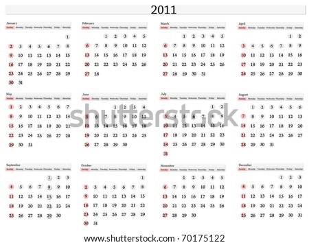 2011 Calendar Monthly Template. hair Free Monthly 2011