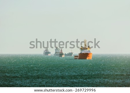 Cargo Ships Stacking Up in Varna Bay