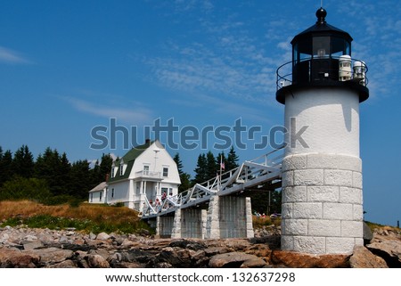 Marshall Point Lighthouse, located in Port Clyde, Maine, was used in the movie Forrest Gump.