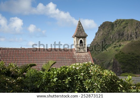 Church in Kahakula village on the island of Maui, one of the Hawaiian Islands.