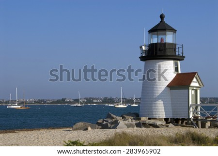 Most popular lighthouse on Nantucket Island is Brant Point light.