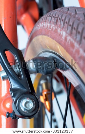 bicycle break installed in wheel