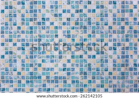 Blue ceramic square tile