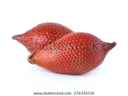 Salak snake fruit isolated on white background