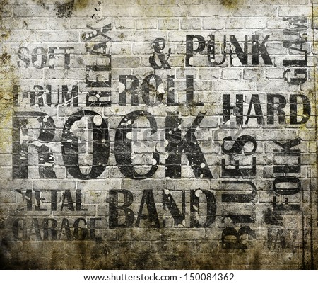 Grunge rock music poster